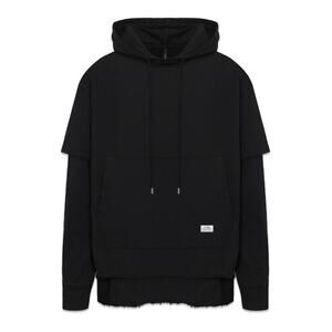 STAMPD DOUBLE LAYER HOODIE BLACK LARGE